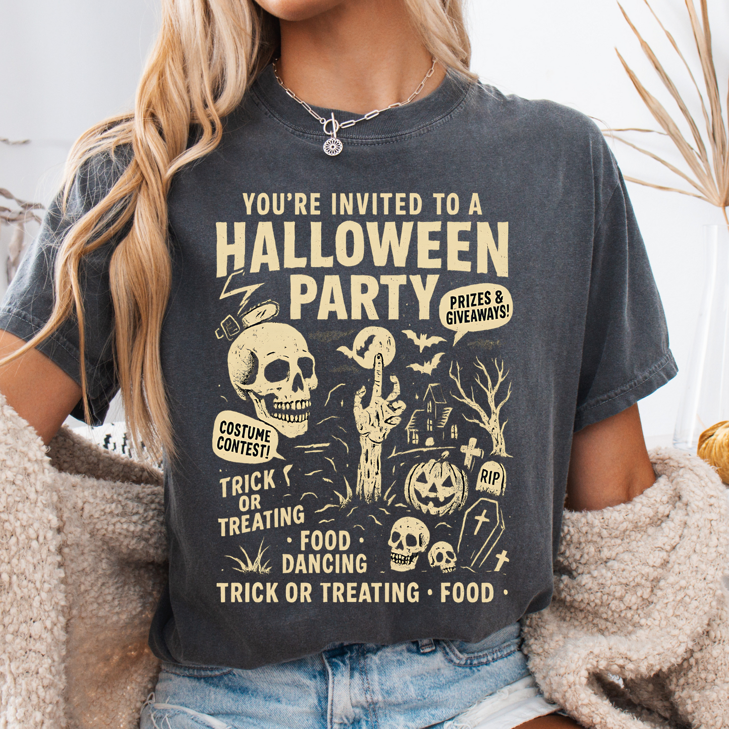 Halloween Party Funny Comfort Color T-shirt