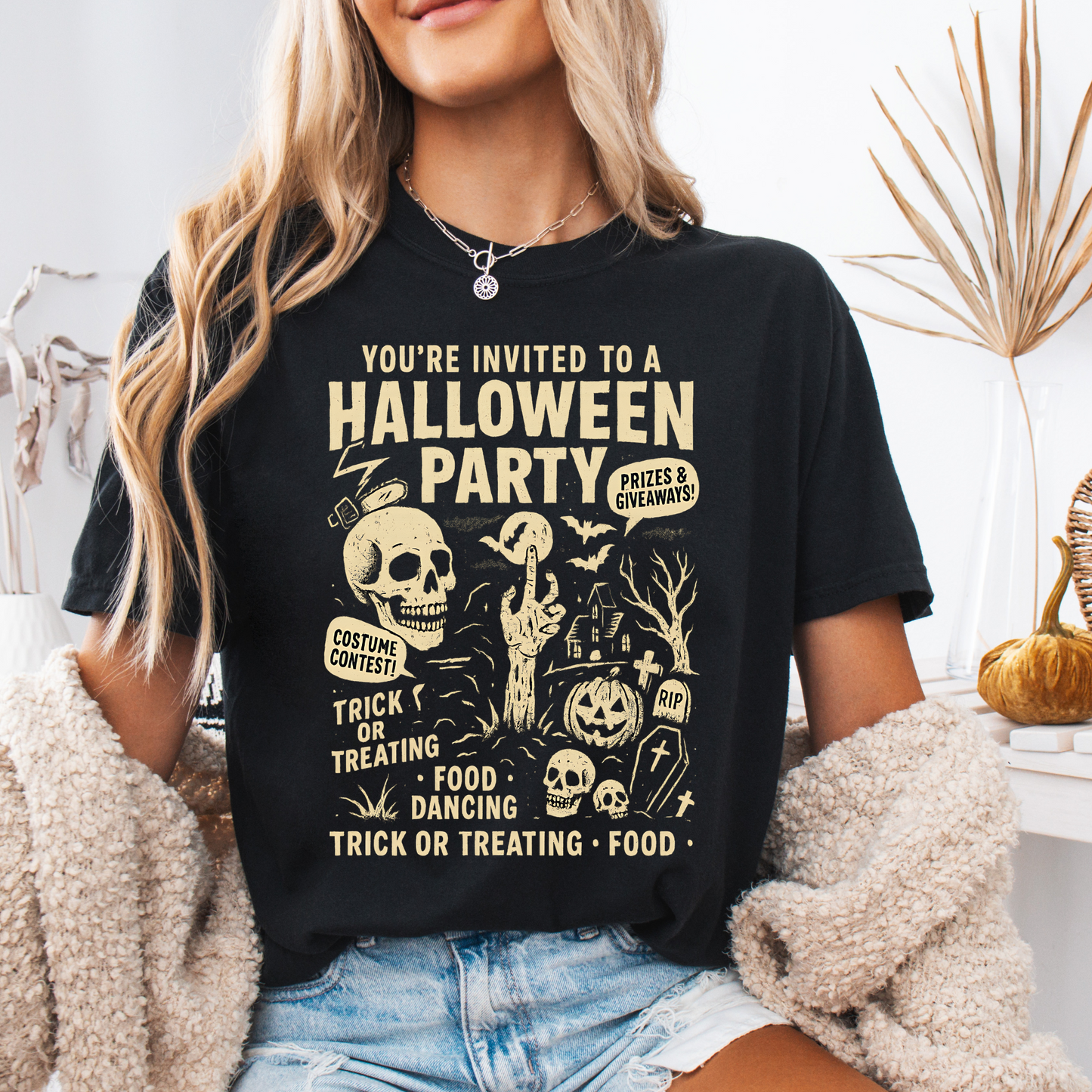 Halloween Party Funny Comfort Color T-shirt
