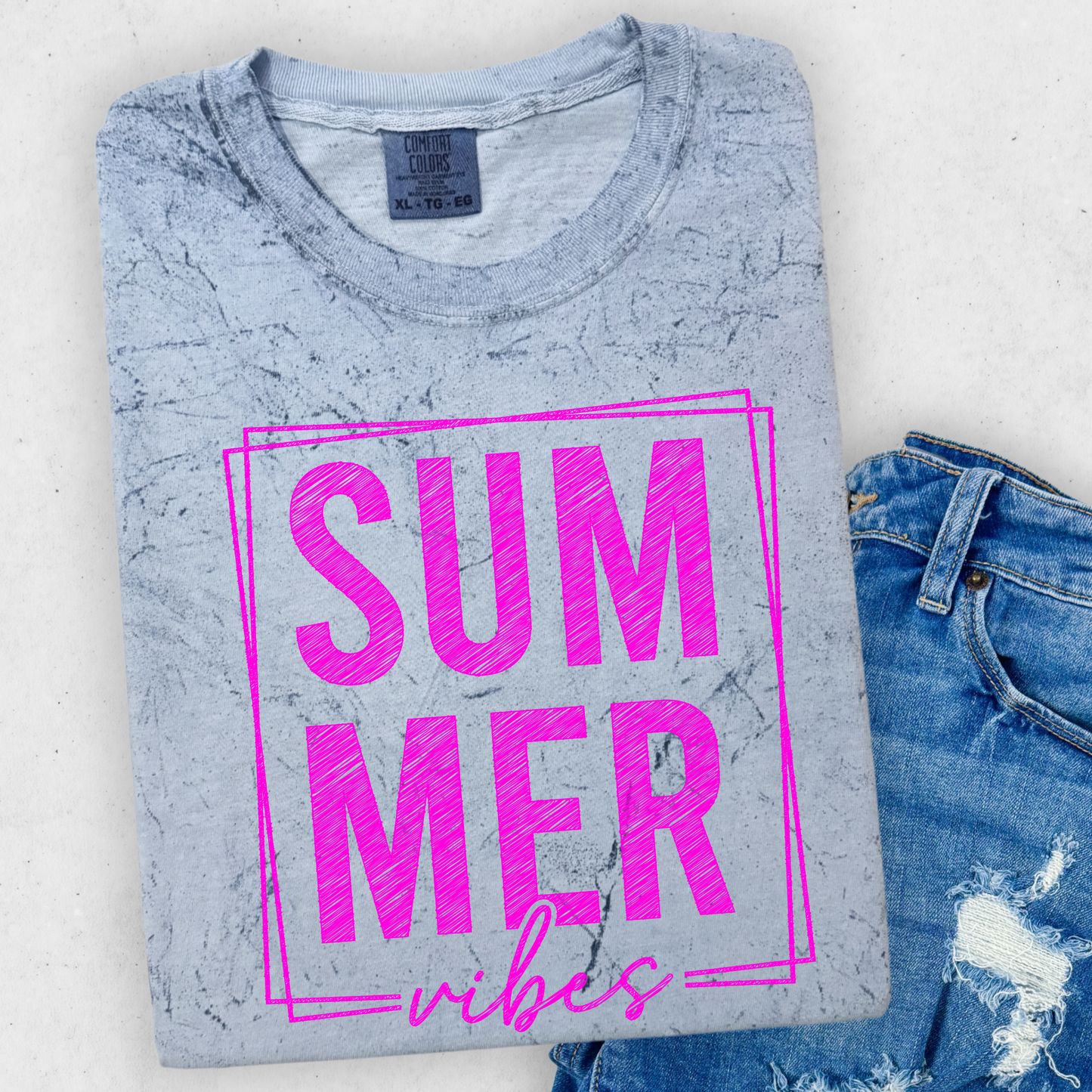 Summer Vibes Shirt, Pink Summer Tee, Trendy Graphic Tee, Cute Vacation Shirt, Beach Vibes Shirt, Bright Pink Aesthetic Top, Summer Outfit Tee