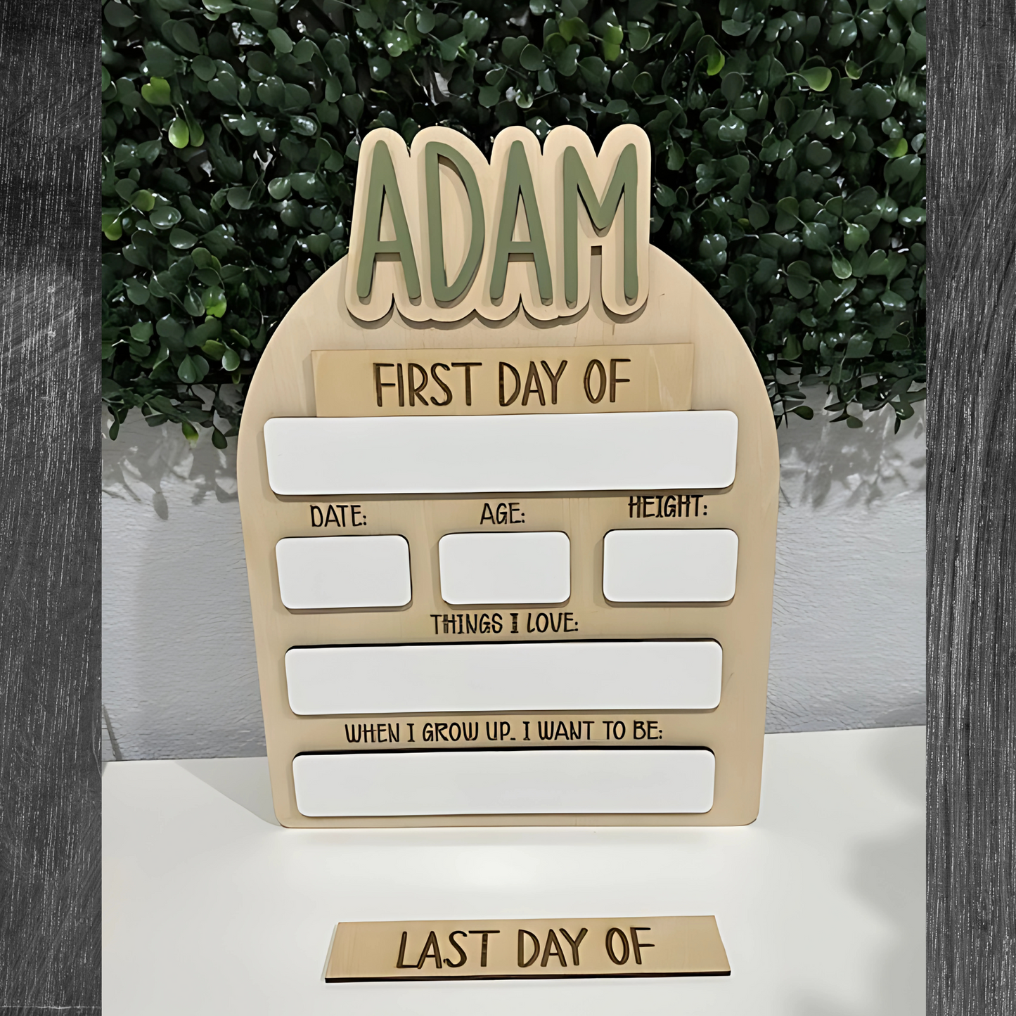 Personalized Back to school Engraved Wood Sign