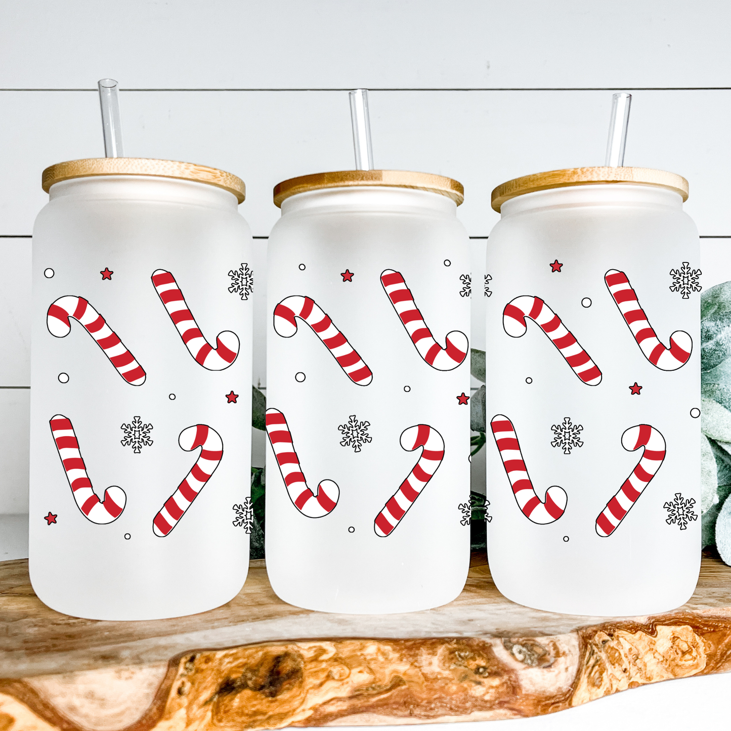 Candy Canes Holiday Frosted Mug