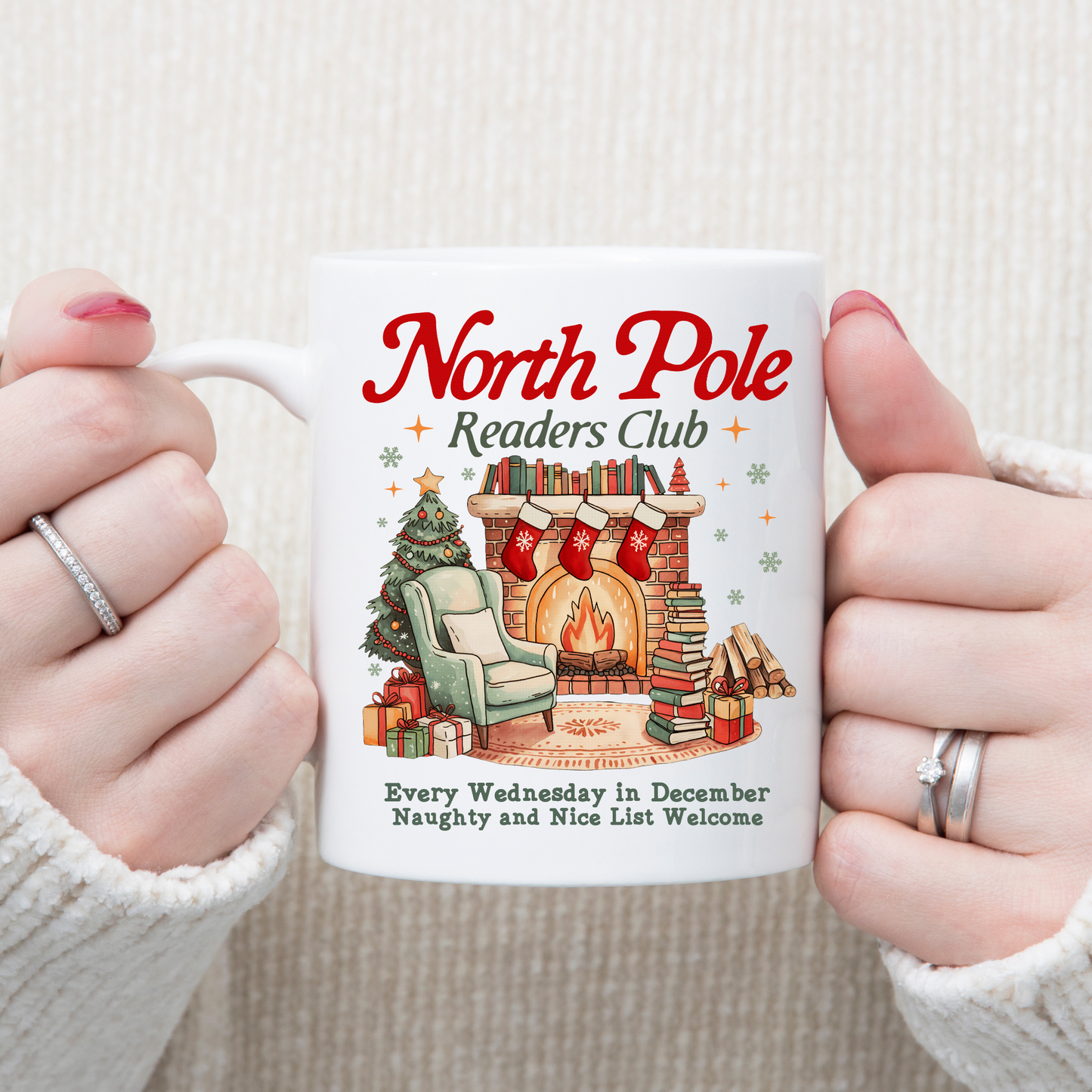 North Pole Christmas Readers Club Coffee Mug