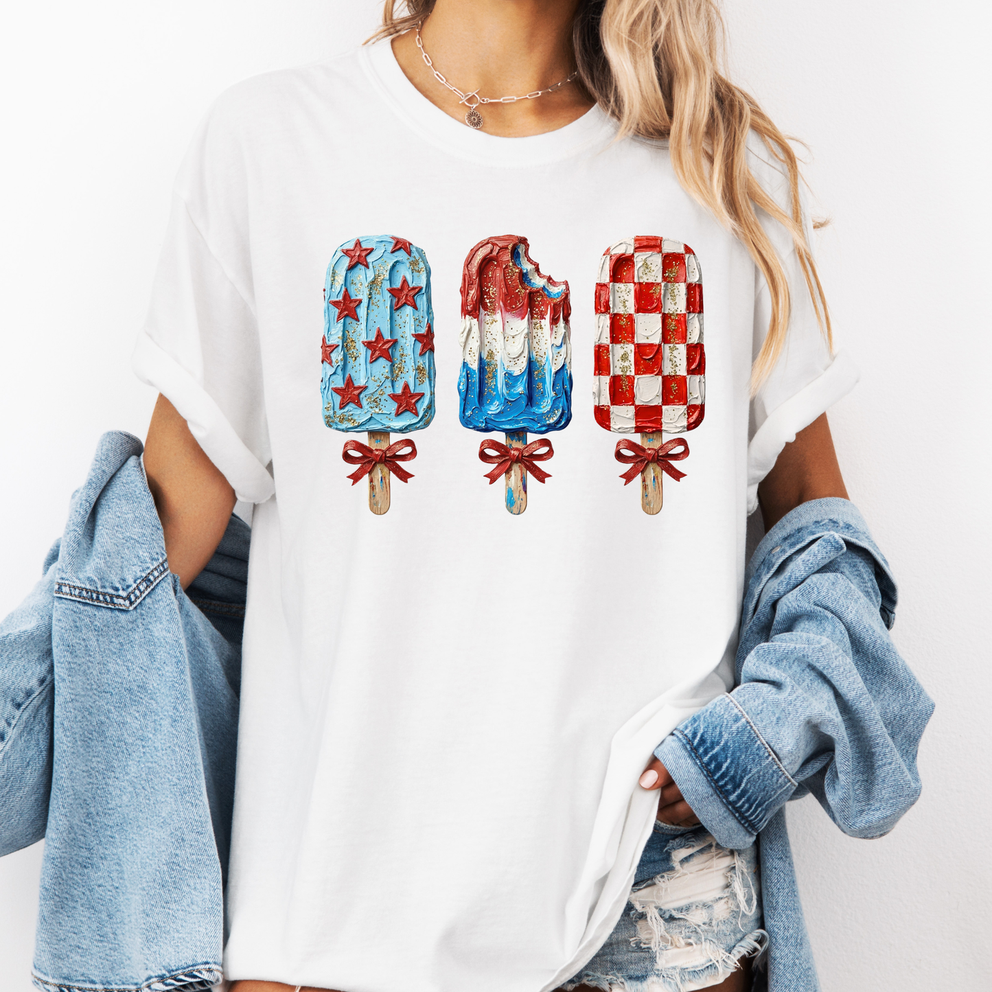 Patriotic Popsicle Shirt, 4th of July Popsicle Tee, Summer USA Shirt, Cute Red White Blue Shirt, Funny Summer