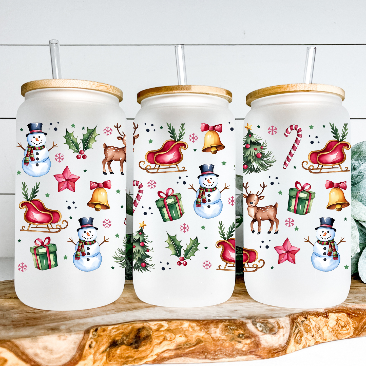 Classical Christmas Doodles Frosted Mug