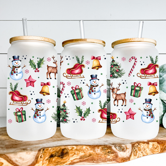 Classical Christmas Doodles Frosted Mug