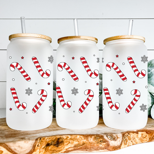 Candy Canes Holiday Frosted Mug
