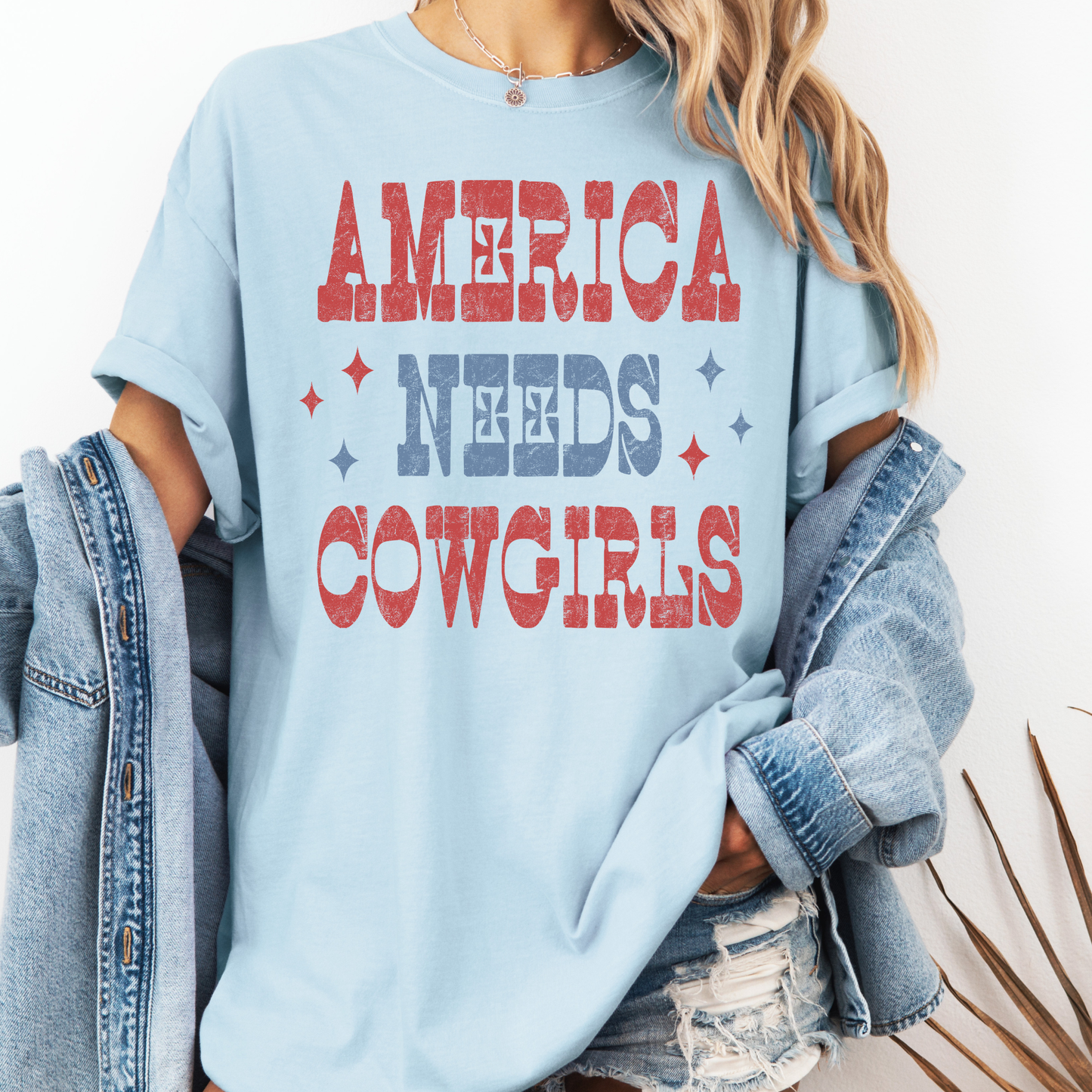 America Needs Cowgirls Shirt, Western Patriotic Tee, Cowgirl 4th of July Shirt, Country Girl Graphic Tee, Western USA Shirt