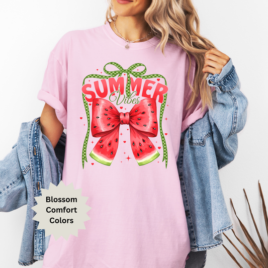 Summer Vibes Watermelon Bow