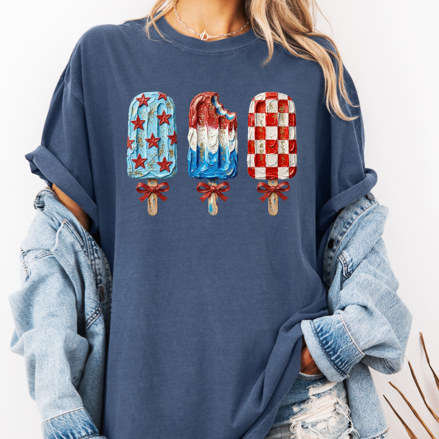 Patriotic Popsicle Shirt, 4th of July Popsicle Tee, Summer USA Shirt, Cute Red White Blue Shirt, Funny Summer