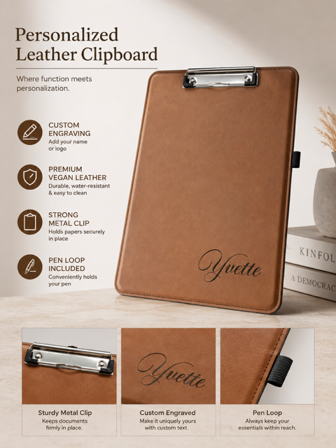 Personalized Leather Clipboard